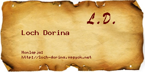 Loch Dorina névjegykártya